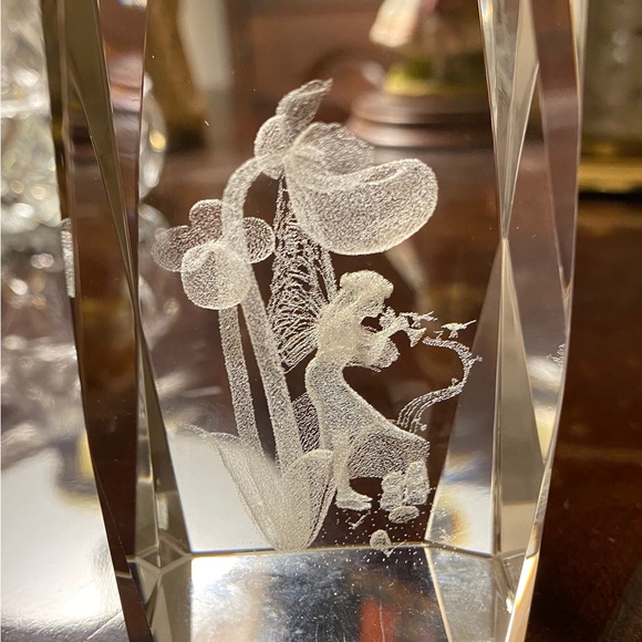 Other - 3D Laser-Etched Fairy Flutist Crystal Glass Figurine